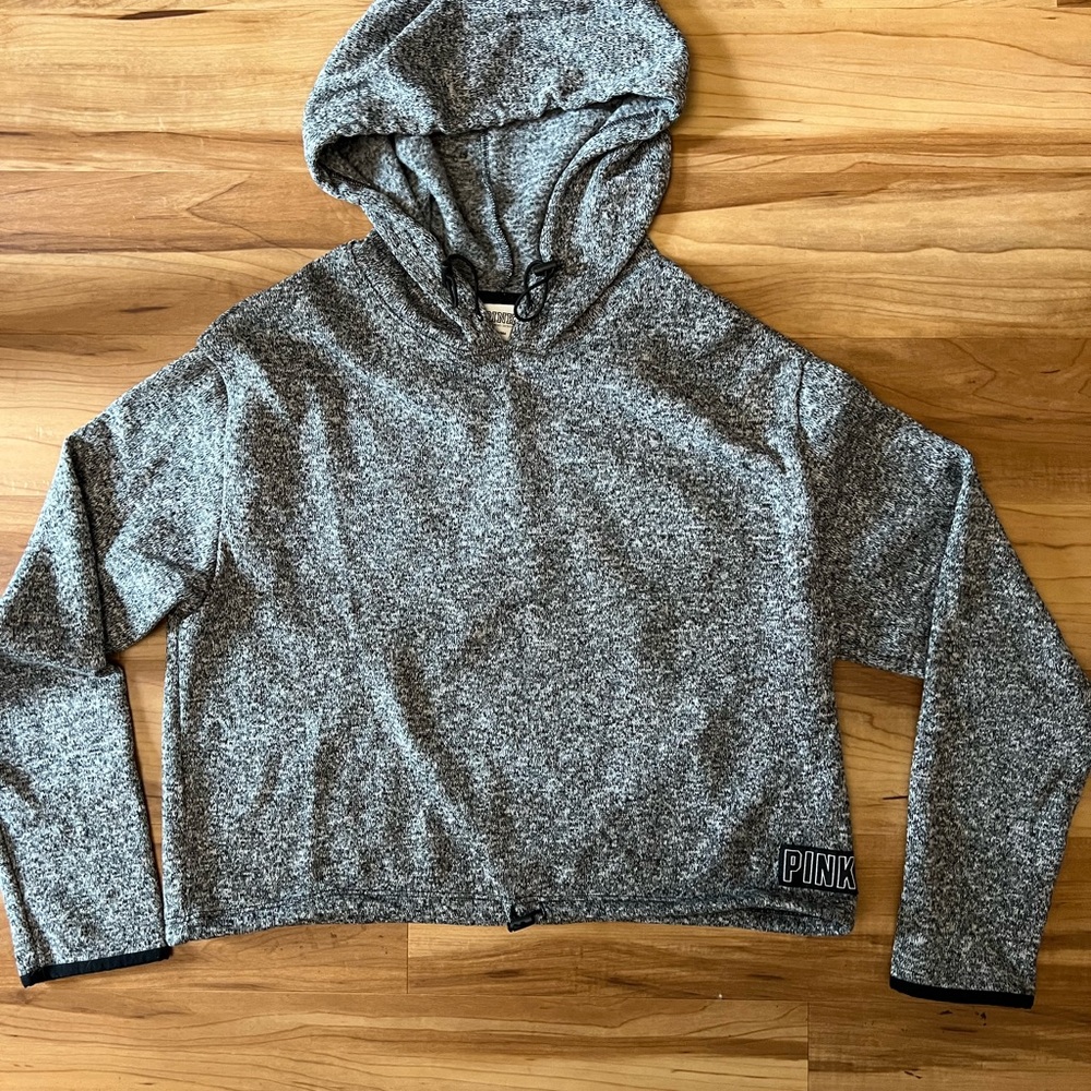 PINK Cropped Hoodie -Size Medium